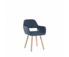 Sedia blu scuro design moderno - Sedie da pranzo imbottite - CHICAGO