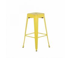 Sgabello da bar in metallo giallo dorato - Sgabello design da cucina - 76cm - CABRILLO