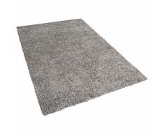 Tappeto shaggy rettangolare in tessuto grigio argento- 160x230cm - ESME