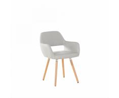 Sedia grigia design moderno - Sedie da pranzo imbottite - CHICAGO