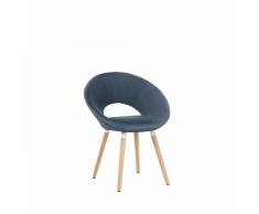 Sedia blu scuro design moderno - Sedie da pranzo imbottite - ROSLYN