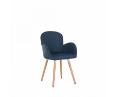 Sedia blu scuro con design moderno - Sedie da pranzo imbottite - BROOKVILLE