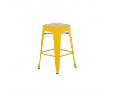 Sgabello da bar in metallo giallo - Sgabello design da cucina - 60cm - CABRILLO