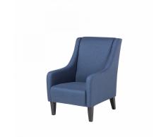 Poltrona imbottita in tessuto blu - BALTIMORE