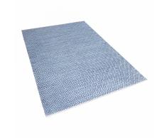 Tappeto moderno in cotone azzurro realizzato a mano - 160x230cm - AKSARAY