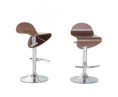 Sgabello da bar in legno marrone scuro - LIVERPOOL