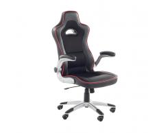 Sedia da ufficio in ecopelle nera - Sedia da gaming - MASTER