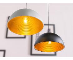 Lampada da soffitto bianca opaca e color oro - GRAND