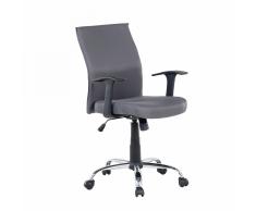 Sedia da ufficio imbottita in tessuto grigio - ELITE