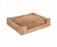 Letto per cani Strong&Soft Premium con peluche sabbia - L 80 x P 67 x H 22 cm