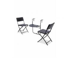 Mobili da balcone Bellevue (set 3 pezzi) (Nero) - bpc living