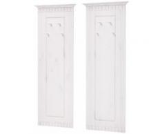 Pannello appendiabiti Napoli (set 2 pezzi) (Bianco) - bpc living