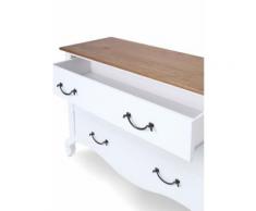 Comò Sissi con 3 cassetti (Bianco) - bpc living