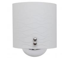 Lampada APPLIQUE luce E14 da parete Vetro arredo casa lampade Illusion Onde