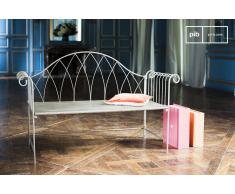 Panca grigia Metalo in stile shabby chic