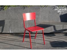 Sedia rossa Skole in stile nordico
