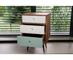 Cassettiera da 3 cassetti Stockholm in stile nordico