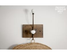 Appendiabiti con doppio gancio in ceramica in stile vintage