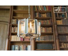 Lampadario in vetro e ottone Antibes