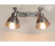 Doppia applique argentata in stile vintage