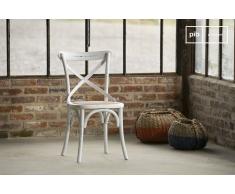 Sedia Pampelune bianca in stile shabby chic