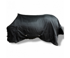 vidaXL Coperta cavallo in pile a doppio strato con sovraccinghie 125 cm nera