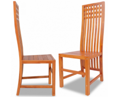vidaXL Sedie Sala da Pranzo 6 Pz in Legno Massello di Teak