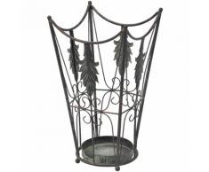 vidaXL Portaombrelli shabby in ferro nero antico