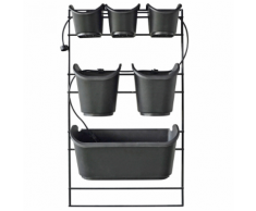 Nature Fioriera Verticale da Giardino 48x84 cm Nero 6020275