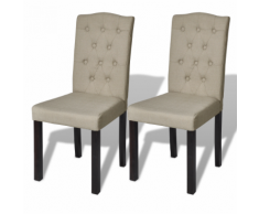vidaXL Set sedia da pranzo d'antiquariato cammello 2pz