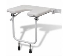 vidaXL Sedile da doccia bianco in acciaio