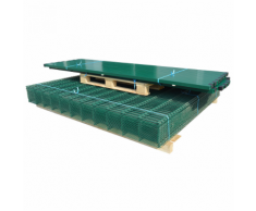 vidaXL Pannello di recinzione 2D giardino con paletti 2008x1830 mm 14m verde