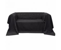 vidaXL Fodera per divano in micro-camoscio antracite 270 x 350 cm