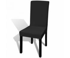 vidaXL Coprisedia Elasticizzata Nera Dritta 50 pz