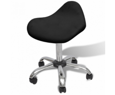 vidaXL Sgabello girevole per salone professionale Spa Nero Modello curvo