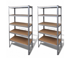 vidaXL 2 pz Scaffale Resistente di Stoccaggio