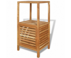 vidaXL Scaffale da Bagno Legno Massello di Noce 39,5x35,5x86 cm