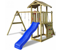 vidaXL Set da Gioco in Legno con Scaletta Scivolo e Altalene