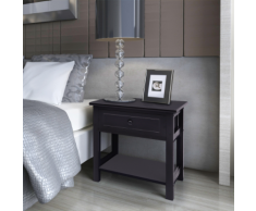 vidaXL Comodino Nero in Legno