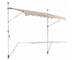 vidaXL Tenda da Sole a Scomparsa 300 cm ad Azionamento Manuale Giallo/Blu