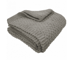 Overseas Coperta fatta a maglia 130x150 cm grigia
