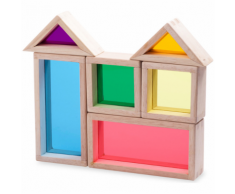 Wonderworld Set Gioco Costruzioni Blocchi Arcobaleno di Legno HOUT192409