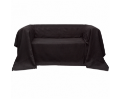vidaXL Fodera per divano in micro-camoscio marrone 210 x 280 cm