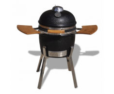 vidaXL Barbecue Kamado griglia con affumicatore in ceramica 81 cm