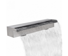 vidaXL Fontana a cascata da giardino rettangolare acciaio inossidabile 60 cm