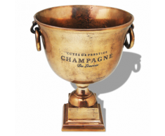 vidaXL Trofeo Coppa Champagne Cooler Rame Marrone
