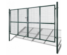 vidaXL Cancello recinto per giardino rete griglia 289 x 175 cm / 306 225