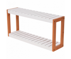 vidaXL Scaffale da Bagno in Legno di Bambù 60x15x28,5 cm