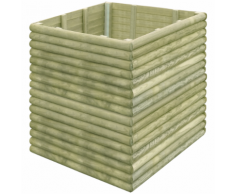 vidaXL Fioriera da Giardino 106x106x48 cm in Legno di Pino Impregnato