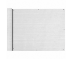 vidaXL Paravento da Balcone HDPE 90x400 cm Bianco